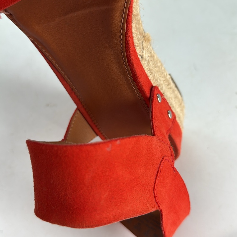 Franco Sarto Red Espadrille Wedges with Platform Sole - Picture 7 of 7